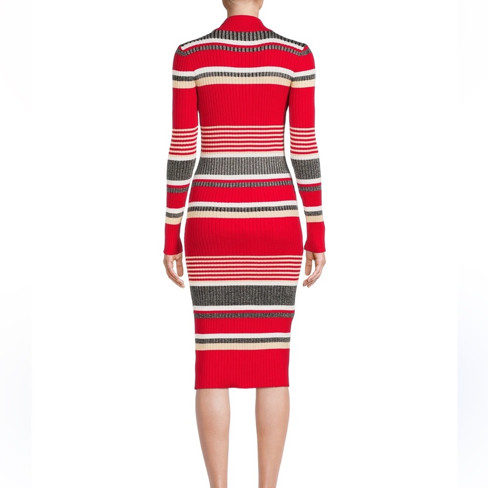 No Boundaries Juniors Lurex Striped Mock Neck Dress-L (11-13)🚩 Fits Adult M - Picture 4 of 15